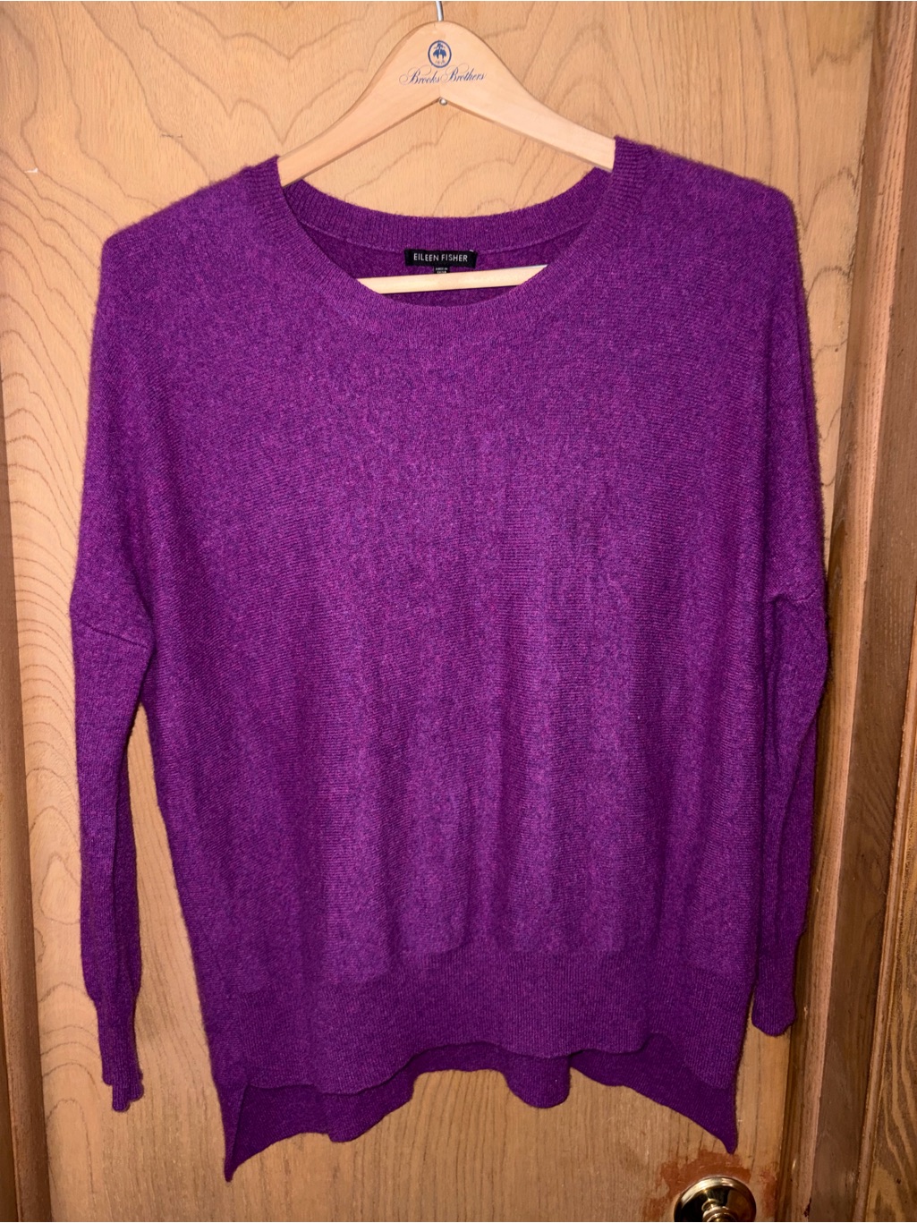 Eileen Fisher Purple Cashmere Crewneck Sweater
